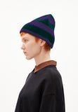 ARMEDANGELS Nildaao colorblock beanie indigo lilac teal stone unisex