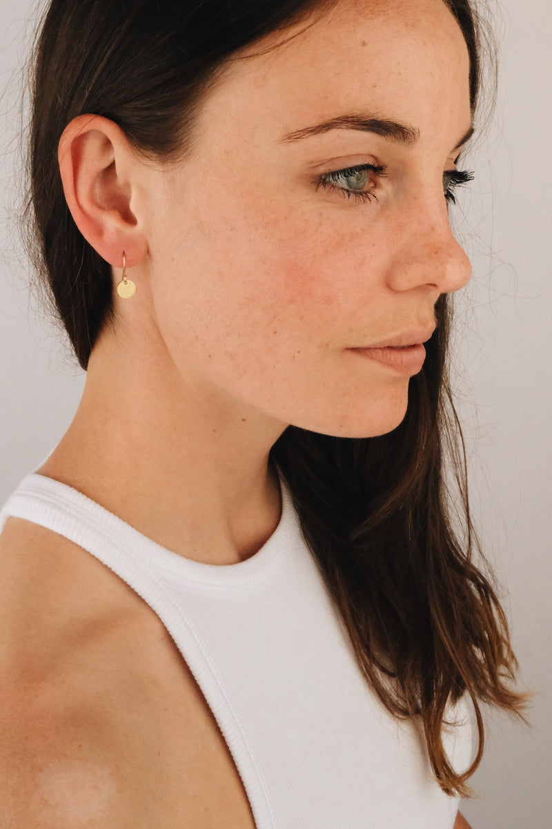 BRASSCAKE Dot hook earrings