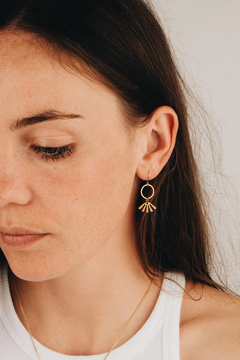 BRASSCAKE Round harlow earrings