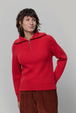 RIFO Annalisa recycled wool sweater red papavero women