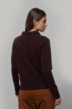 RIFO Demetra recycled wool polo sweater brown caffe women