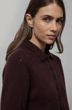 RIFO Demetra recycled wool polo sweater brown caffe women
