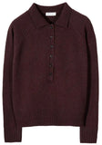 RIFO Demetra recycled wool polo sweater brown caffe women