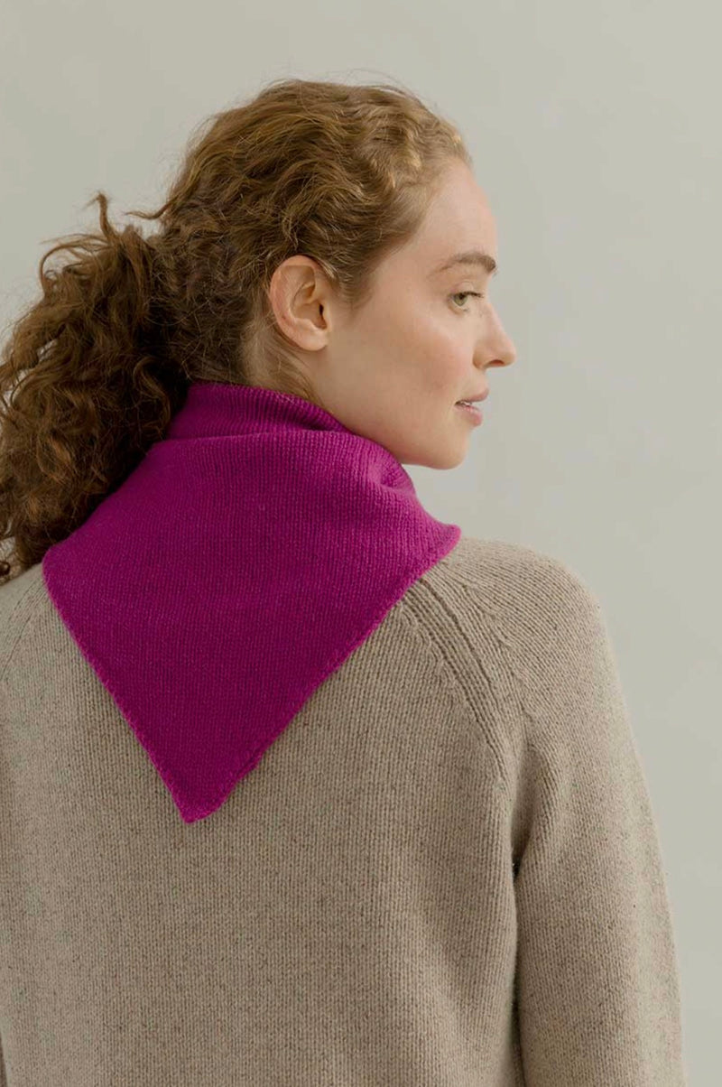 RIFO Masha recycled cashmere bandana pink geranio unisex