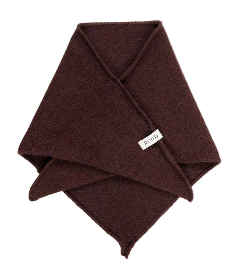 RIFO Masha cashmere bandana brown caffe unisex