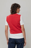 RIFO Melania recycled wool vest red papavero women