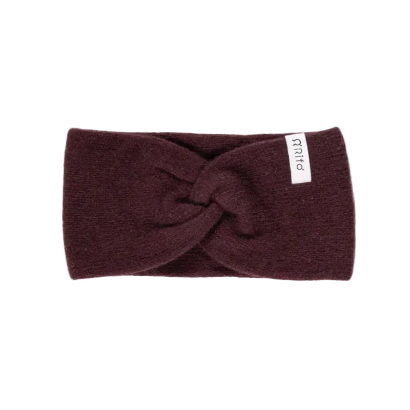 RIFO Nadia recycled cashmere headband brown caffè women