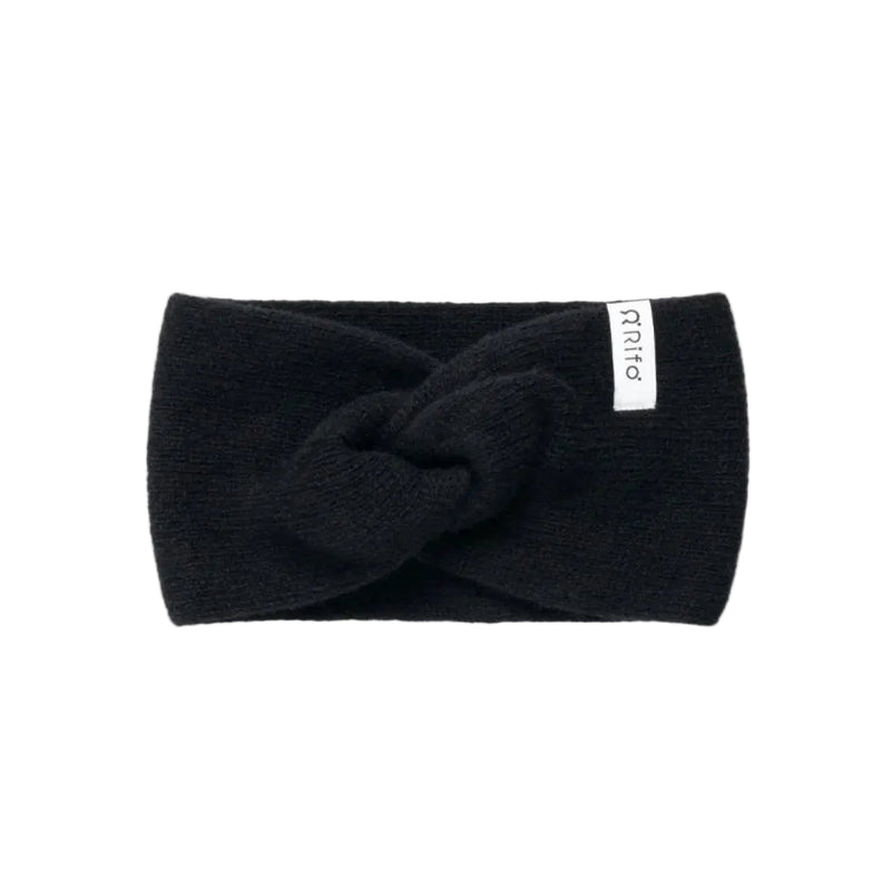 RIFO Nadia recycled cashmere headband black ardesia women