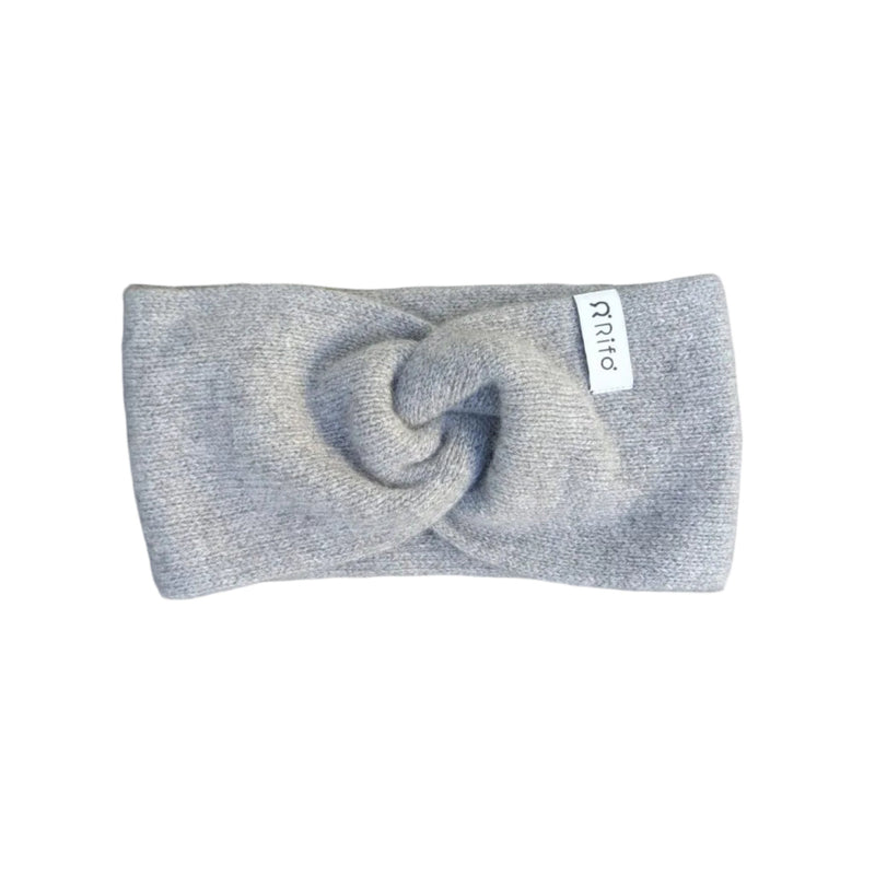 RIFO Nadia recycled cashmere headband grey calce women