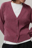 RIFO Tosca recycled cashmere cardigan red marsala women