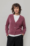RIFO Tosca recycled cashmere cardigan red marsala women