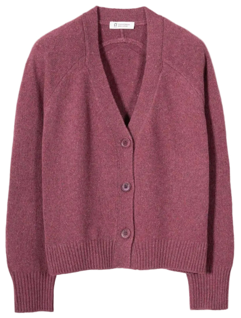 RIFO Tosca recycled cashmere cardigan red marsala women