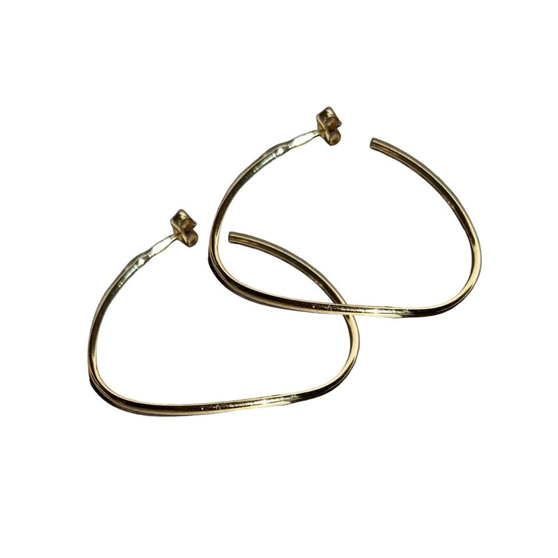SEW A SONG Bent hoops gold plated