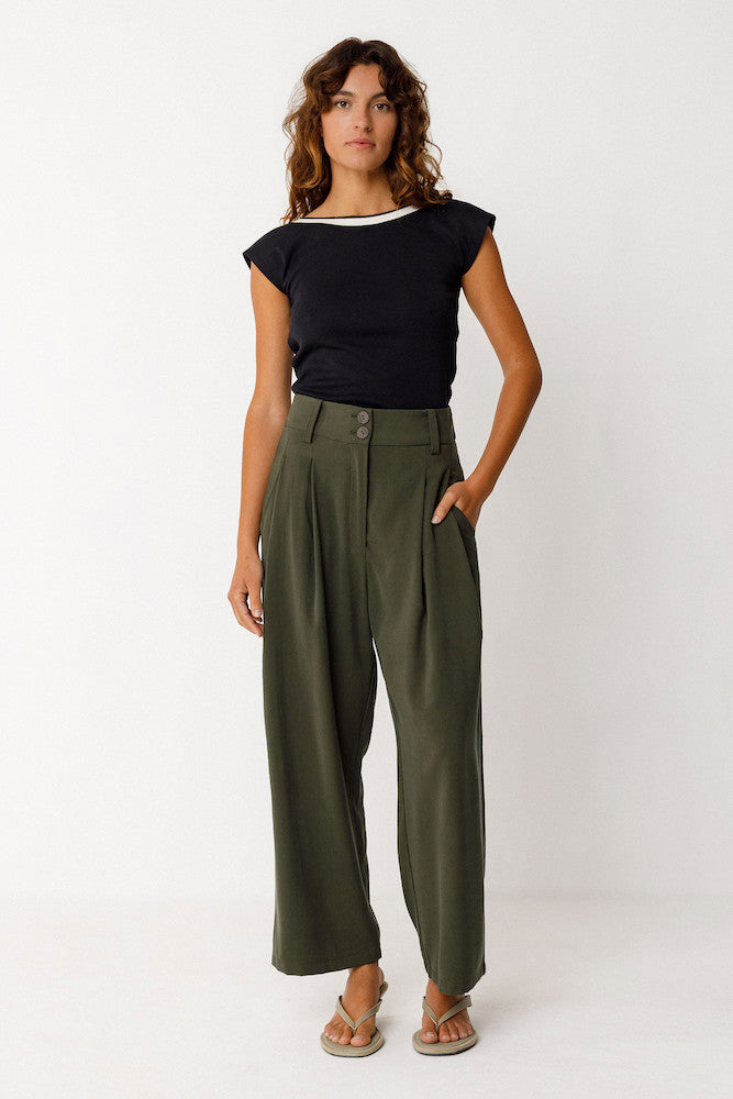 SKFK Esti trousers G9 bottle green women