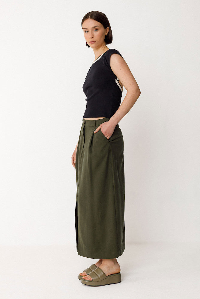 SKFK Maora skirt G9 bottle green women