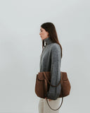 ANN KURZ Greatest shopper bag suede mix fango women