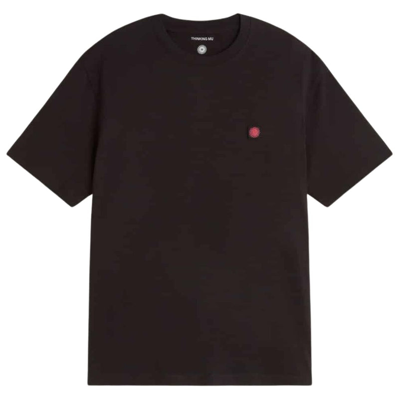 THINKING MU Aaron sol contrast t-shirt black men