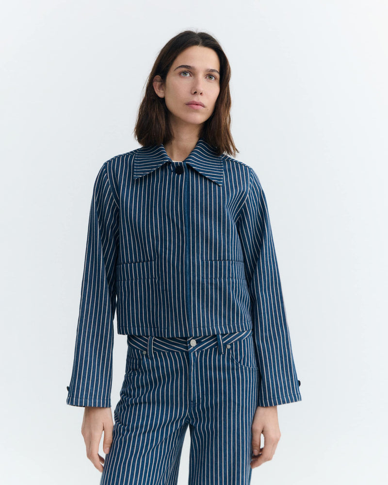THINKING MU Astrid jacket railway stripes women