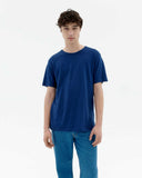 THINKING MU Hemp t-shirt blue night men