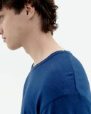 THINKING MU Hemp t-shirt blue night men