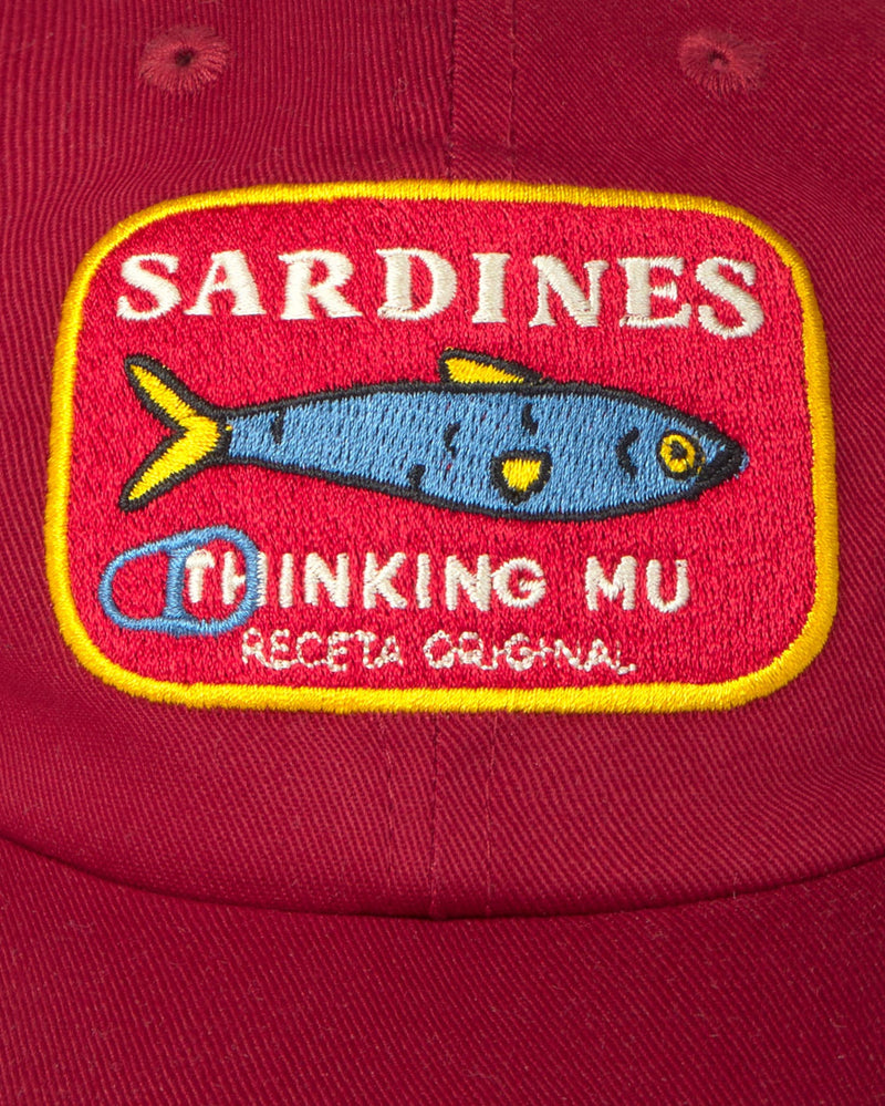 THINKING MU Chris sardines cap dark red unisex