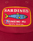 THINKING MU Chris sardines cap dark red unisex