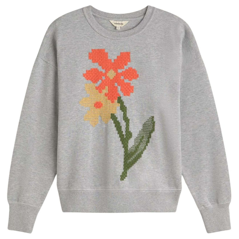 THINKING MU Jodie sweatshirt poppy grey women
