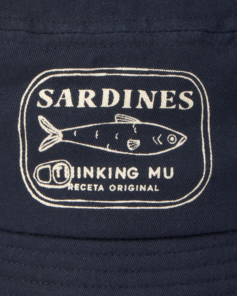 THINKING MU Kenny sardines bucket hat navy unisex