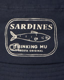 THINKING MU Kenny sardines bucket hat navy unisex