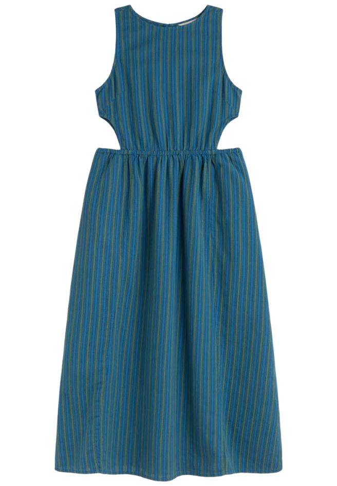 THINKING MU Kin dress windsor stripes women