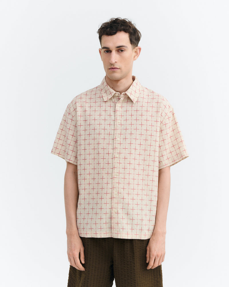 THINKING MU Kurtis lattice shirt multicolor men