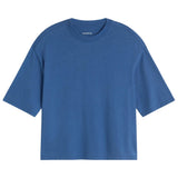 THINKING MU Lena hemp t-shirt light cobalt women