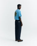 THINKING MU Light travel pants navy men