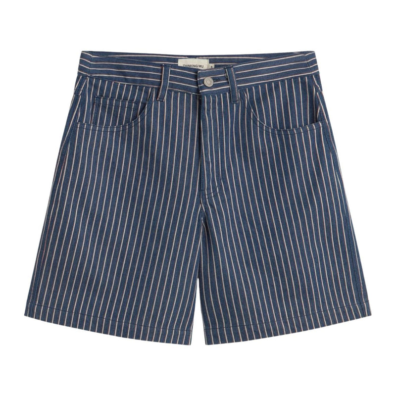 THINKING MU Luisa shorts railway stripes women