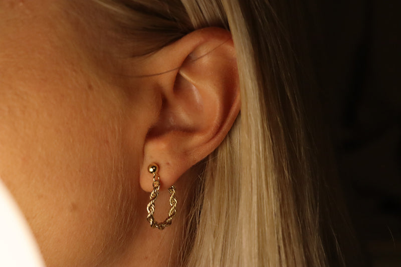 KLIMBIM Twister earrings gold plated