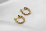KLIMBIM Twister earrings gold plated