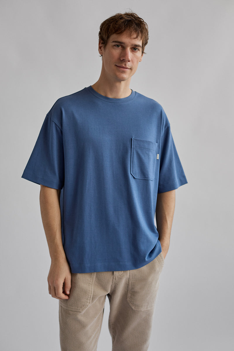 TWOTHIRDS Whitestrand t-shirt vintage indigo men