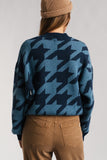 TWOTHIRDS Millisle jumper houndstooth blue women