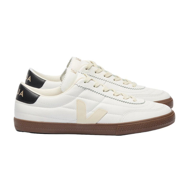 VEJA Panenka leather white black bark women
