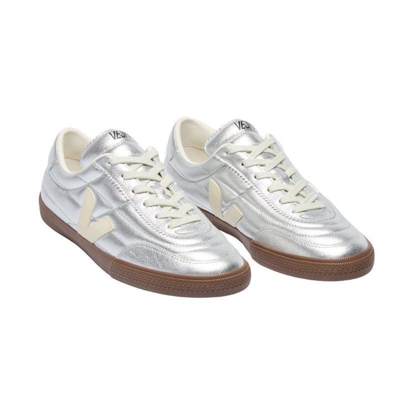 VEJA Panenka leather silver white pierre bark women
