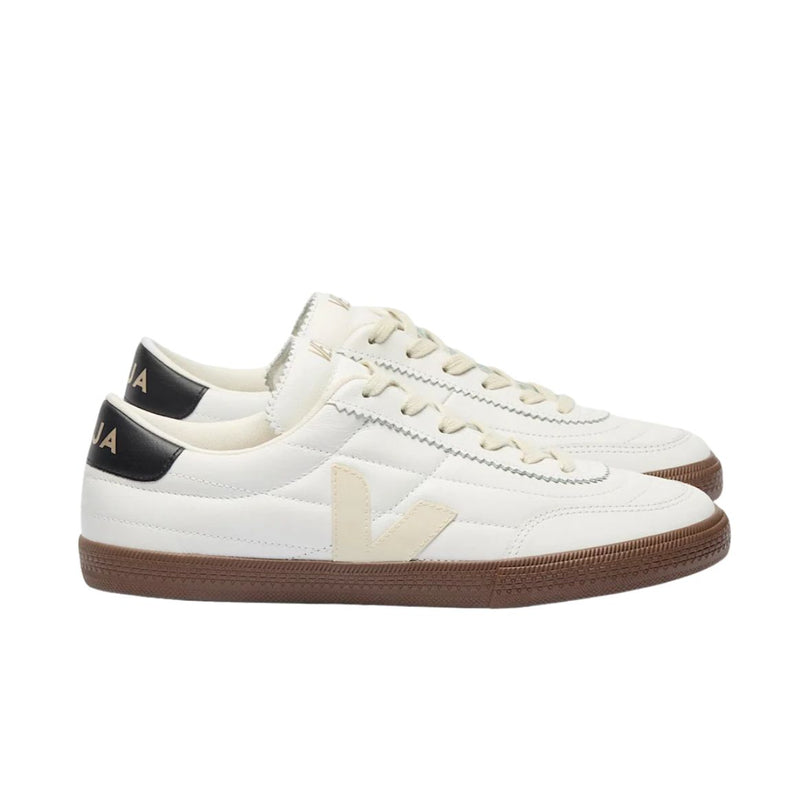 VEJA Panenka leather white black bark women