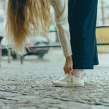 VEJA Campo leather white almond women