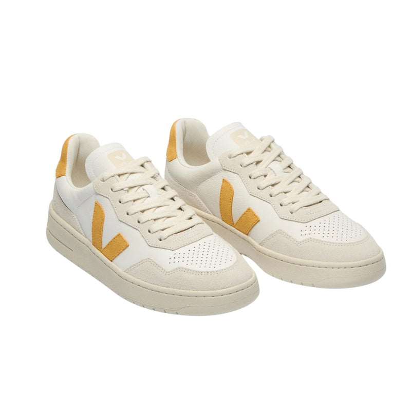 VEJA V-90 Leather white safran women