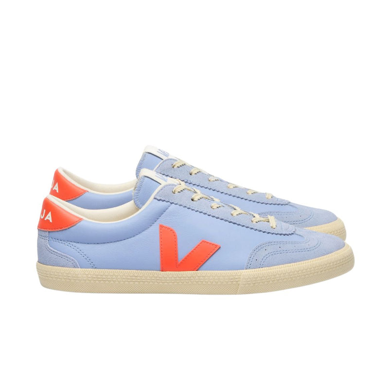 VEJA Volley leather olympe orange fluo calcaire women