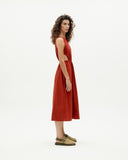 THINKING MU Kin dress Orangered cuadrito women