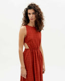 THINKING MU Kin dress Orangered cuadrito women