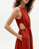 THINKING MU Kin dress Orangered cuadrito women