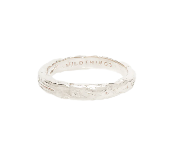 WILDTHINGS COLLECTABLES Wanderlust hammered ring recycled silver
