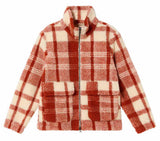 THINKING MU Sophie jacket red picnic checks women