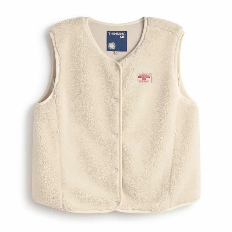 THINKING MU Jay vest ivory women